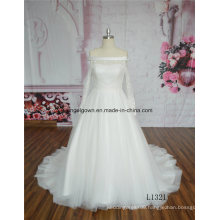 Lace off-Shouler Wedding Dress Long Sleeve